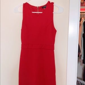 red zip up dress